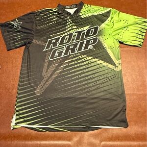Roto Grip Men’s Bowling Jersey, quarter zip, mandarin collar, size Large